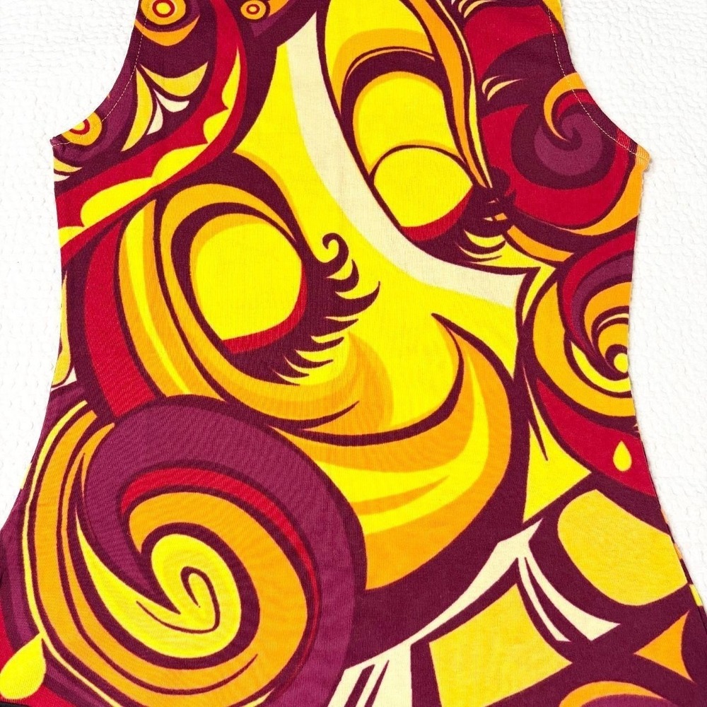 deadstock Hayes rare graphic euro mini dress - Picture 4 of 5